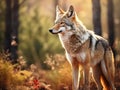 Ai Generated illustration Wildlife Concept of (1369) Coyotes