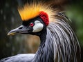 Ai Generated illustration Wildlife Concept of Crown crane