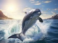 Ai Generated illustration Wildlife Concept of Dall Porpoise