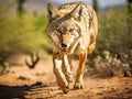 Ai Generated illustration Wildlife Concept of Desert Coyote