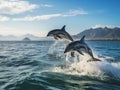 Ai Generated illustration Wildlife Concept of Dolphin south africa Royalty Free Stock Photo