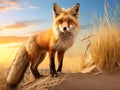 Ai Generated illustration Wildlife Concept of Dune Fox Royalty Free Stock Photo