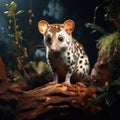 Ai Generated illustration Wildlife Concept of Eastern Spotted Quoll Royalty Free Stock Photo