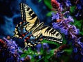 Ai Generated illustration Wildlife Concept of Eastern Tiger Swallowtail Butterfly