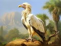 Ai Generated illustration Wildlife Concept of Egyptian Vulture