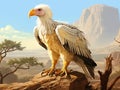 Ai Generated illustration Wildlife Concept of Egyptian Vulture