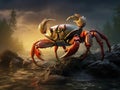 Ai Generated illustration Wildlife Concept of Fiddler crab Royalty Free Stock Photo