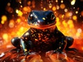 Ai Generated illustration Wildlife Concept of Fire newt or salamander Royalty Free Stock Photo