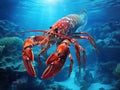 Ai Generated illustration Wildlife Concept of Florida Lobster Royalty Free Stock Photo