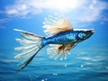 Ai Generated illustration Wildlife Concept of Flying fish