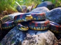Ai Generated illustration Wildlife Concept of Garter Snakes Royalty Free Stock Photo
