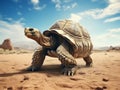 Ai Generated illustration Wildlife Concept of Giant Turtle