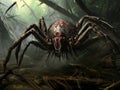 Ai Generated illustration Wildlife Concept of Goliath bird eating spider