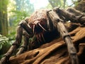 Ai Generated illustration Wildlife Concept of Goliath bird eating spider