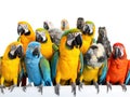 Ai Generated illustration Wildlife Concept of Goup of parrots Royalty Free Stock Photo