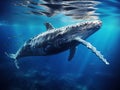 Ai Generated illustration Wildlife Concept of Humpback Whale in Tonga