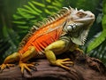Ai Generated illustration Wildlife Concept of Iguana isolated on white Royalty Free Stock Photo