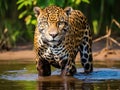 Ai Generated illustration Wildlife Concept of Jaguar Panthera onca