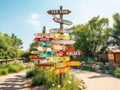 Ai Generated illustration Wildlife Concept of Kansas City Zoo Signs Royalty Free Stock Photo