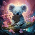 Ai Generated illustration Wildlife Concept of Koala Kangaroo Island Australia Royalty Free Stock Photo