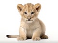 Ai Generated illustration Wildlife Concept of Lion Cub (4 months) Royalty Free Stock Photo