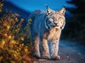 Ai Generated illustration Wildlife Concept of Lynx in Denali National Park Royalty Free Stock Photo