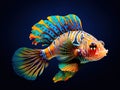 Ai Generated illustration Wildlife Concept of Mandarin fish isolated on white background Royalty Free Stock Photo