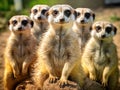 Ai Generated illustration Wildlife Concept of Meerkats - Suricata suricatta