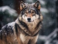 Ai Generated illustration Wildlife Concept of Mexican gray wolf (Canis lupus baileyi) Royalty Free Stock Photo