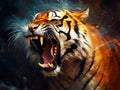 Ai Generated illustration Wildlife Concept of Mighty Roar Royalty Free Stock Photo