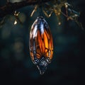 Ai Generated illustration Wildlife Concept of Monarch Chrysalis