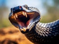 Ai Generated illustration Wildlife Concept of Mozambique Spitting Cobra Royalty Free Stock Photo