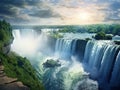 Ai Generated illustration Wildlife Concept of Niagara Falls Royalty Free Stock Photo