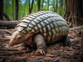 Ai Generated illustration Wildlife Concept of Nine-banded Armadillo