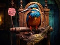 Ai Generated illustration Wildlife Concept of No fishing Kingfisher Royalty Free Stock Photo