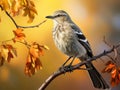 Ai Generated illustration Wildlife Concept of Northern Mockingbird