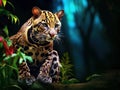Ai Generated illustration Wildlife Concept of Ocelot Royalty Free Stock Photo
