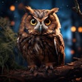 Ai Generated illustration Wildlife Concept of Owl Royalty Free Stock Photo
