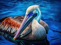 Ai Generated illustration Wildlife Concept of Pelican Lifestyle Royalty Free Stock Photo