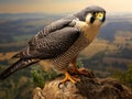 Ai Generated illustration Wildlife Concept of Peregrine falcon