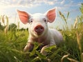 Ai Generated illustration Wildlife Concept of Pig Royalty Free Stock Photo