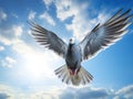 Ai Generated illustration Wildlife Concept of Pigeon in flight