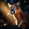 Ai Generated illustration Wildlife Concept of Puma Royalty Free Stock Photo