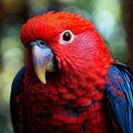 Ai Generated illustration Wildlife Concept of Red lory