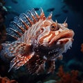 Ai Generated illustration Wildlife Concept of Reef stonefish (Synanceia verrucosa). Royalty Free Stock Photo