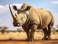 Ai Generated illustration Wildlife Concept of Rhino Horn