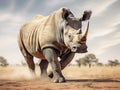 Ai Generated illustration Wildlife Concept of Rhino Horn