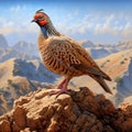 Ai Generated illustration Wildlife Concept of Rock patridge greek partridge
