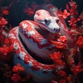 Ai Generated illustration Wildlife Concept of Scaleless Corn Snakes Pantherophis Guttatus Royalty Free Stock Photo