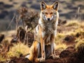 Ai Generated illustration Wildlife Concept of Simien wolf Royalty Free Stock Photo